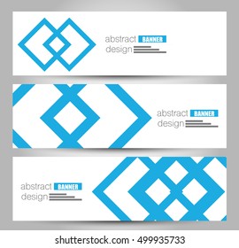 Banner template. Abstract background for design,  business, education, advertisement. Blue color. Vector  illustration