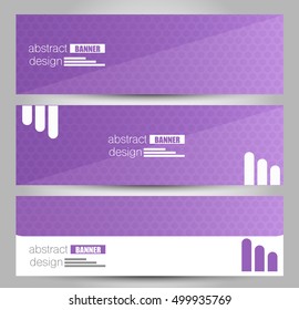 Banner template. Abstract background for design,  business, education, advertisement. Purple color. Vector  illustration