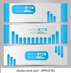 Banner template. Abstract background for design,  business, education, advertisement. Blue color. Vector  illustration