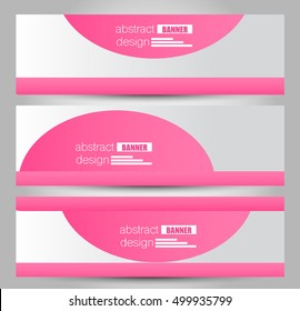 Banner template. Abstract background for design,  business, education, advertisement. Pink color. Vector  illustration