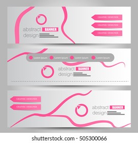 Banner template. Abstract background for design,  business, education, advertisement. Pink color. Vector  illustration