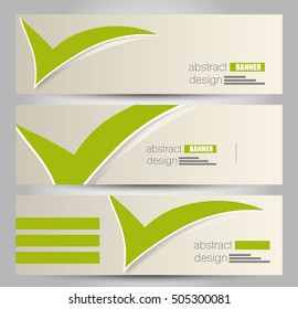 Banner template. Abstract background for design,  business, education, advertisement. Green color. Vector  illustration