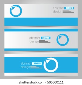 Banner template. Abstract background for design,  business, education, advertisement. Blue color. Vector  illustration