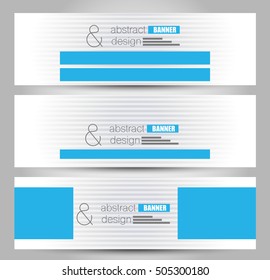 Banner template. Abstract background for design,  business, education, advertisement. Blue color. Vector  illustration