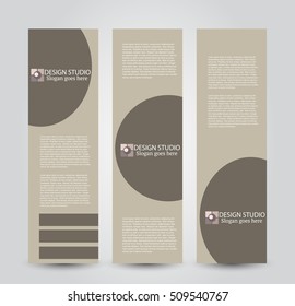 Banner template. Abstract background for design,  business, education, advertisement. Brown color. Vector  illustration