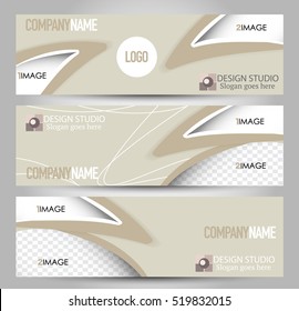 Banner template. Abstract background for design,  business, education, advertisement. Vector  illustration.