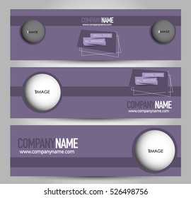 Banner template. Abstract background for design,  business, education, advertisement. Purple color. Vector  illustration.