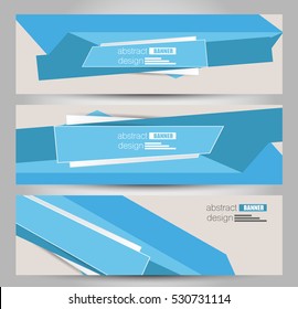 Banner template. Abstract background for design,  business, education, advertisement. Blue color. Vector  illustration.