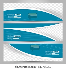 Banner template. Abstract background for design,  business, education, advertisement. Blue color. Vector  illustration.