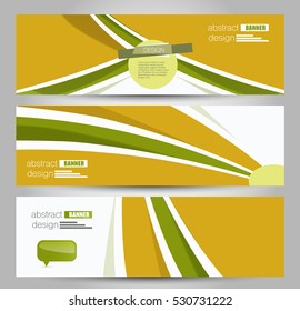 Banner template. Abstract background for design,  business, education, advertisement. Green and purple color. Vector  illustration.