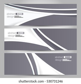 Banner template. Abstract background for design,  business, education, advertisement. Grey color. Vector  illustration