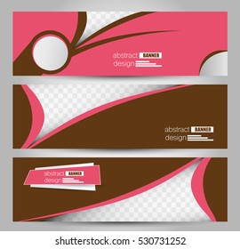 Banner template. Abstract background for design,  business, education, advertisement. Brown and red color. Vector  illustration.
