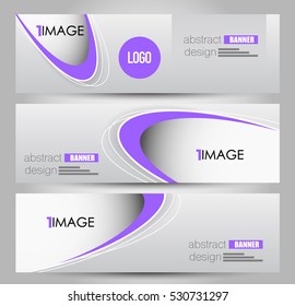 Banner template. Abstract background for design,  business, education, advertisement. Purple color. Vector  illustration.