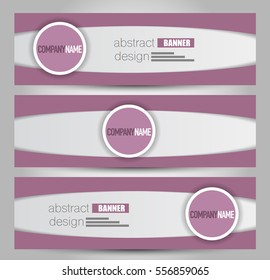 Banner template. Abstract background for design,  business, education, advertisement. Purple color. Vector  illustration.