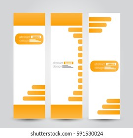 Banner template. Abstract background for design,  business, education, advertisement. Orange color. Vector  illustration