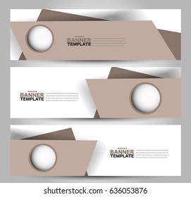 Banner template. Abstract background for design,  business, education, advertisement. Brown color. Vector  illustration