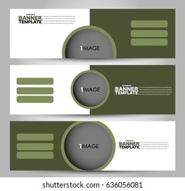 Banner template. Abstract background for design,  business, education, advertisement. Green color. Vector  illustration