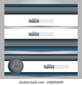Banner template. Abstract background for design,  business, education, advertisement. Blue color. Vector  illustration