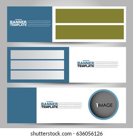 Banner template. Abstract background for design,  business, education, advertisement. Blue and green color. Vector  illustration