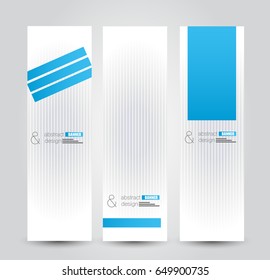 Banner template. Abstract background for design,  business, education, advertisement. Blue color. Vector  illustration