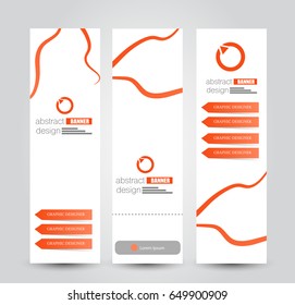 Banner template. Abstract background for design,  business, education, advertisement. Orange color. Vector  illustration