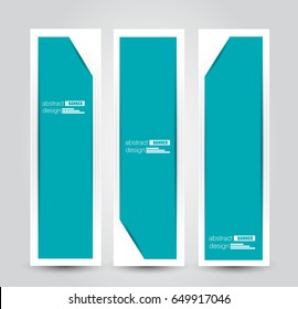 Banner template. Abstract background for design,  business, education, advertisement. Green color. Vector  illustration