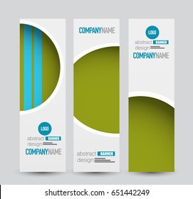 Banner template. Abstract background for design,  business, education, advertisement. Blue and green color. Vector  illustration.