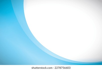 Banner template with abstract blue waves and white space in gradient effect.