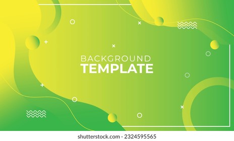 Banner template abstract modern background colors green and yelow 