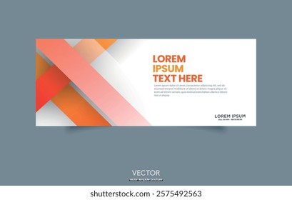 Banner template with abstract overlapping lines in warm tones. Flyer template with abstract