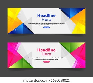 Banner-Vorlage mit abstraktem Shape-Hintergrund
