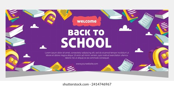 Banner template for back to school