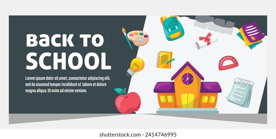 Banner template for back to school