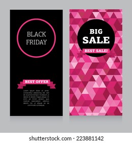 banner template for black friday sale, vector illustration