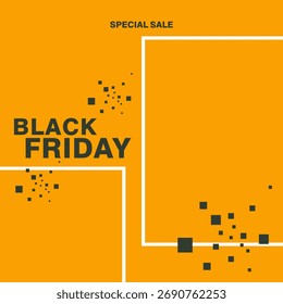 Modelo de banner black friday, ilustração vetorial, design gráfico.for social media.