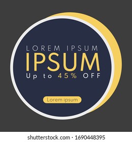 Banner template with black and gold style. Suitable for social media, blog post, presentation, and any business needs.