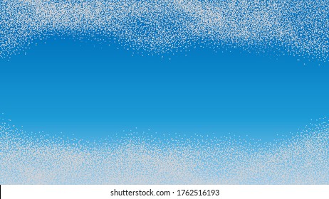 Plantilla de banner. Fondo azul con borde de ruido blanco superior e inferior.