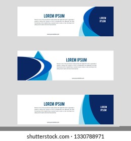 Banner Template Blue Bakcground vector