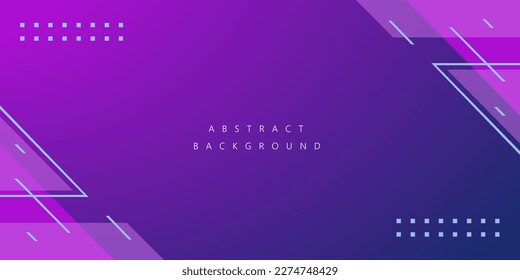 banner template with blue and purple gradient color background. design with triangle line concept.