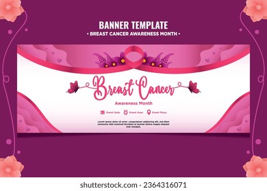 Banner Template Breast Cancer Awareness Month 