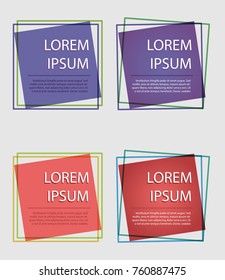 banner template, bright colors, squares and circles. modern