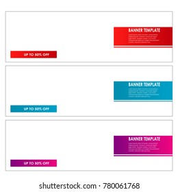 banner template collection set isolated on white background