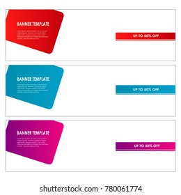 banner template collection set isolated on white background