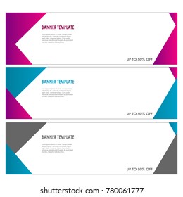 banner template collection set isolated on white background