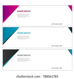 banner template collection set isolated on white background