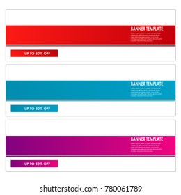 banner template collection set isolated on white background