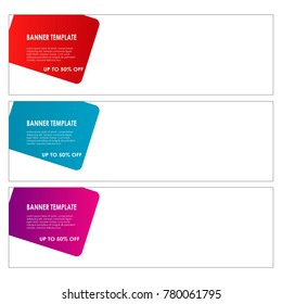 banner template collection set isolated on white background