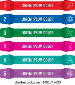 banner template. colored strips. colored ribbons