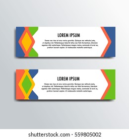 Banner template, colorful web banner background vector illustration