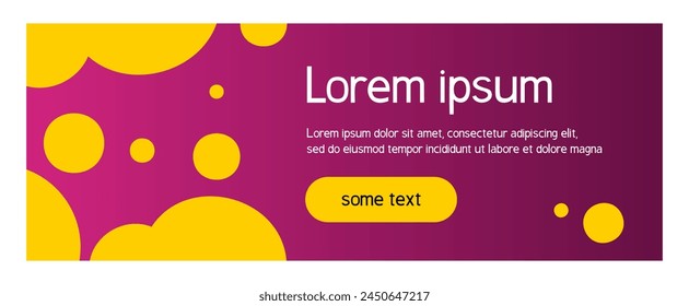 Banner template for contextual advertising. Vector clipart isolated on white background.